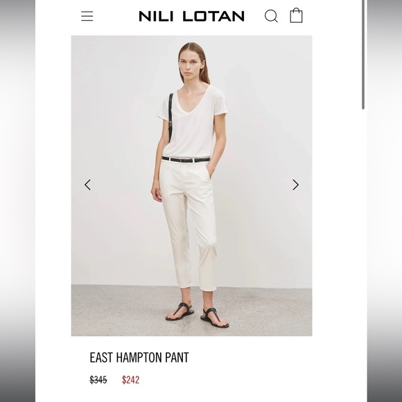 Nili Lotan Pants - NWOT Nili Lotan East Hampton Pants in Eggshell